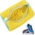 Shoe Washing Machine Bag, 1Pc Laundry Shoe Bags for Washing Machine Reusable, Trainer Shoe Wash Bag, Shoe Laundry Bags with Hidden Zipper Design, Non-Tangle, Yellow