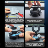 Magnetic Car Phone Holder – 360° Rotating Foldable Dashboard Mount