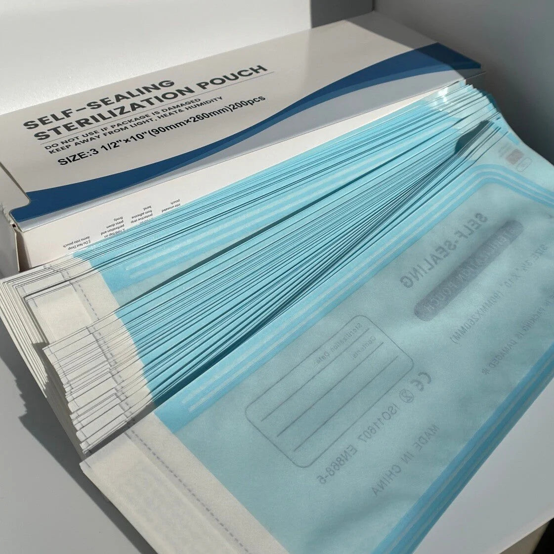 Self-Seal Sterilization Pouch 3.5” X 10” (200 PCS)