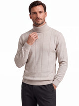 Thick Warm Sweater for Men, High Turn-Down Collar, Slim Fit Knitwear
