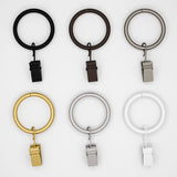 1" White Curtain Clip Rings (7 Pack)