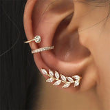VAGZEB Bohemian NO Piercing Crystal Rhinestone Ear Cuff Wrap Stud Clip Earrings for Women Girl Trendy Earrings Jewelry Bijoux