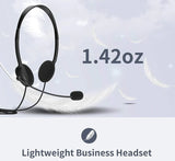 USB Headset Headphone with Microphone Noise Cancelling for PC Computer Call Chat