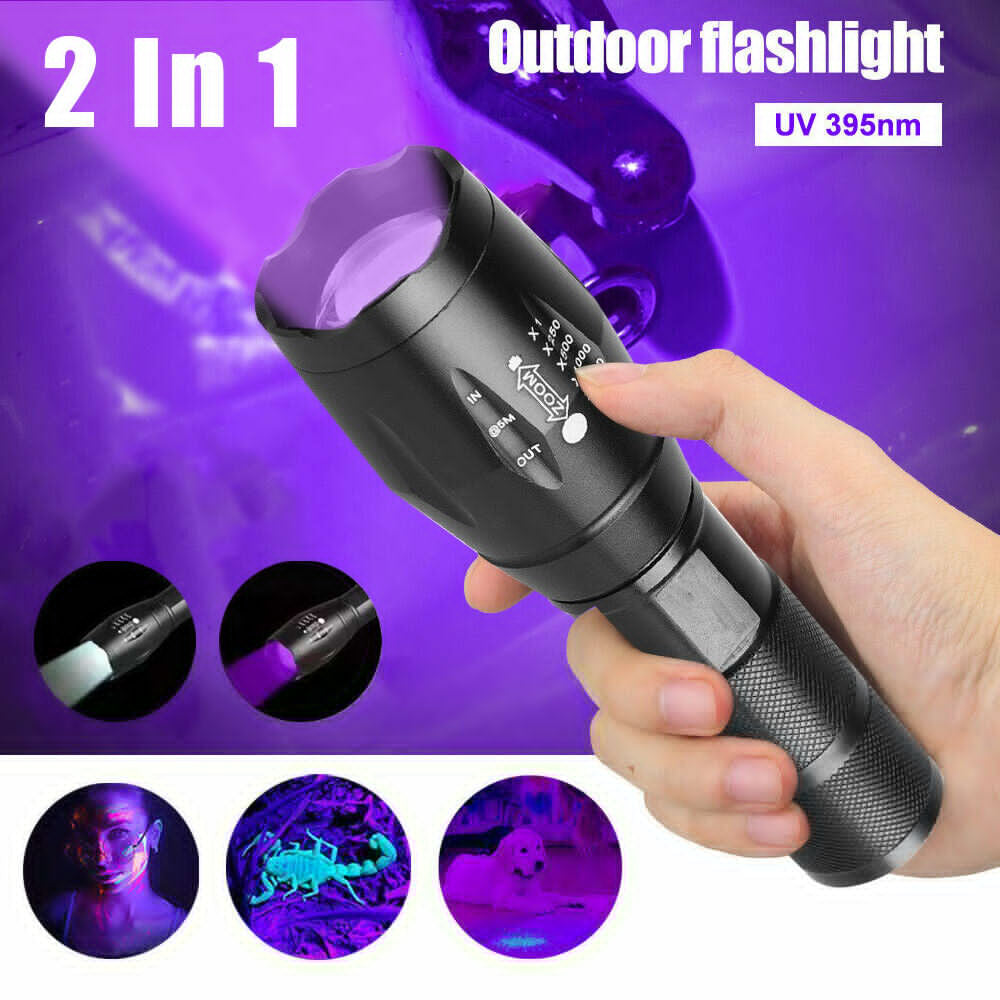 LED UV Torch Flashlight - the Ultimate 395Nm Rechargeable Blacklight for Everyday Use