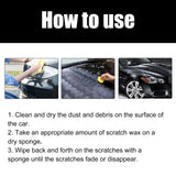 Car Scratch Repair Wax, Auto Paint Scratch Remover with Sponge & Towel, Restores Faded Car Paint, Removes Oxidation Stains Water Marks