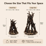 Dimmable Wooden Campfire Led Night Light, Handcrafted Forest Campfire Lamp