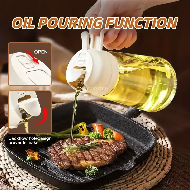 2-in-1 Oil Sprayer Bottle – Kitchen Olive Oil Dispenser