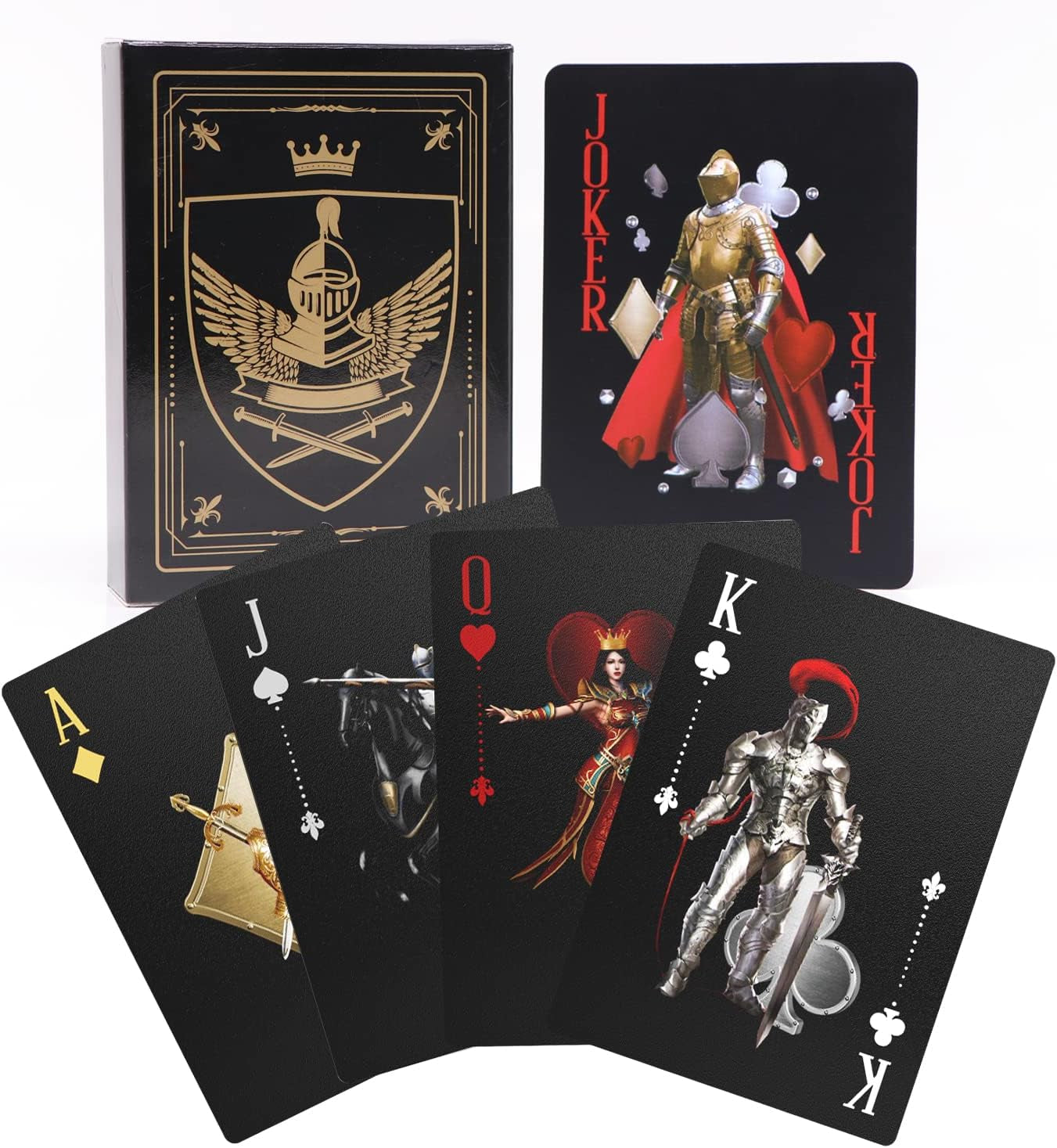 Waterproof Playing Cards, Deck of Cards, Poker Cards (Black)