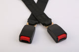 2Pcs Car Seat Belt Extender 14.37In Buckle Tongue Webbing Extension Safety Belt Auto Belt Clip Lengthening