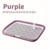 Dog Potty Training Toilet, Plastic Dog Pee Pad Holder with Removable Net, Reusable Dog Potty Trainer Dog Toilet Tray for Pets Up
