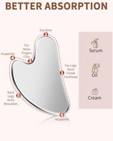 Stainless Steel Gua Sha Tool – Face & Body Massager