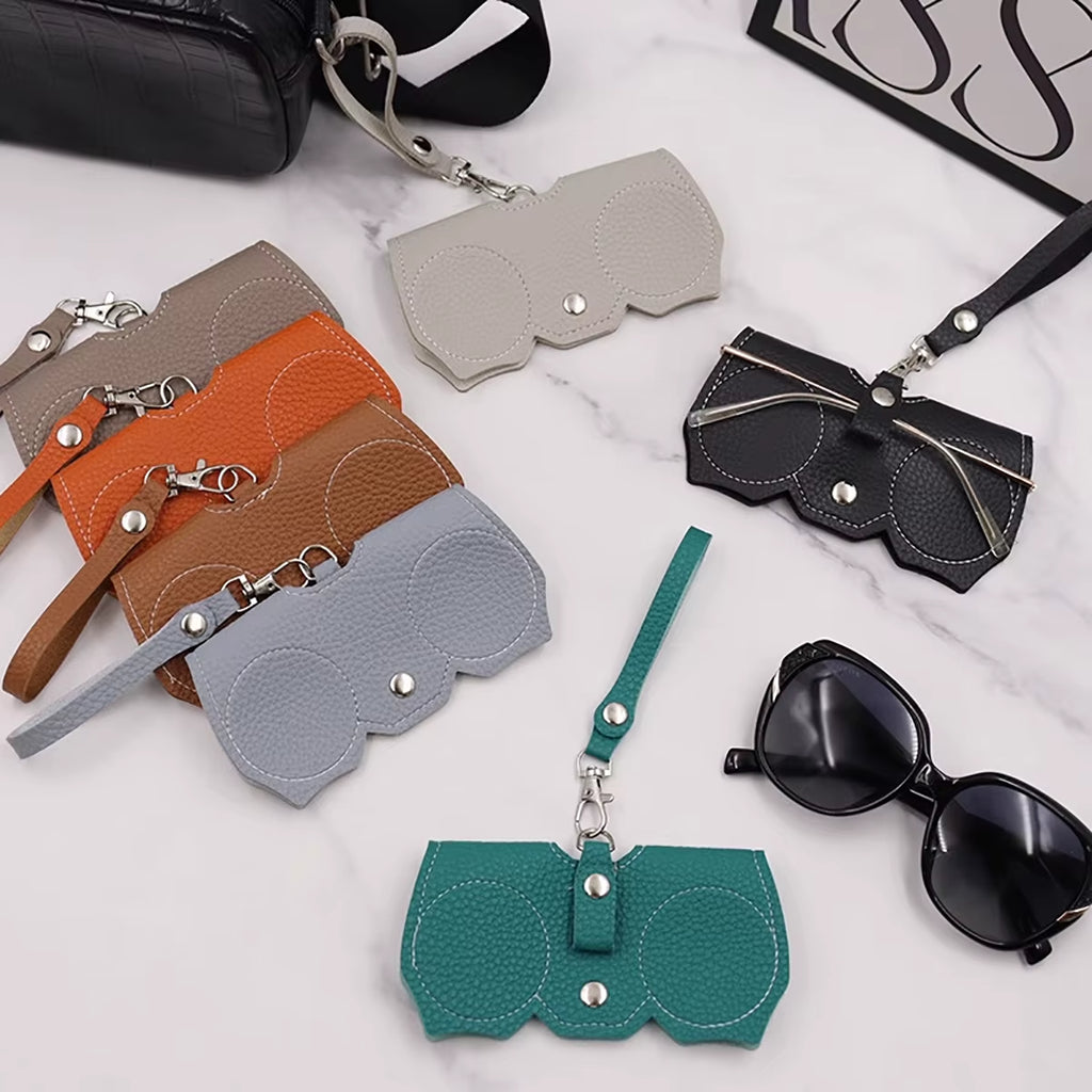 PU Leather Glasses Case – Portable Hanging Eyewear Holder