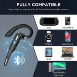 Trucker Wireless Headset Bluetooth 5.1 Earpiece Dual Mic Earbud Noise Cancelling