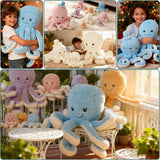 Octopus Plush Toy, Cute Stuffed Animal in 5 Colors 4 Sizes for Gift