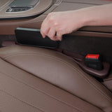 2PCS Car Seat Gap Filler, PU Waterproof Organizer with Storage Grooves, Auto Interior Accessories for Phone & Keys