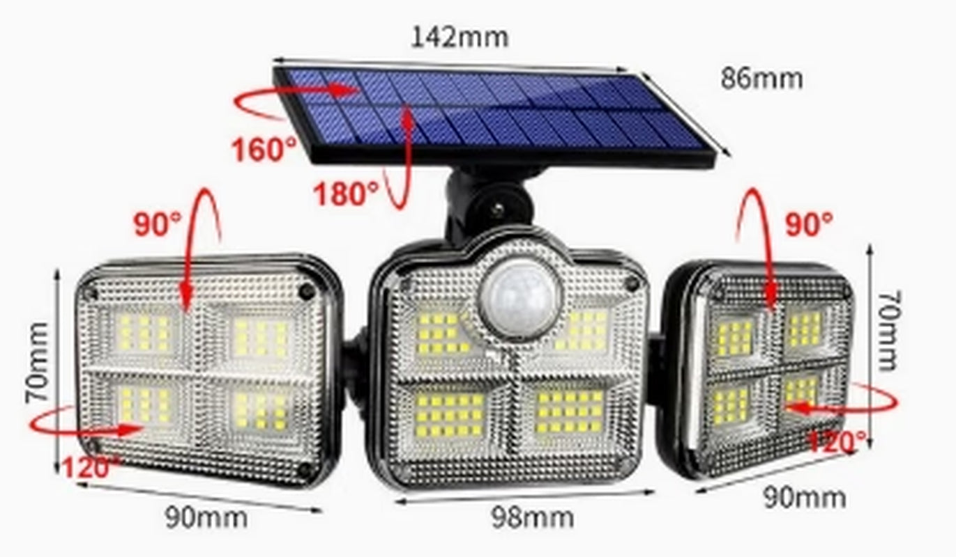 Cross-Border New Smart Induction Outdoor Lighting Solar Garden Light Wall Lamp Gate Garden Waterproof and Energy-Saving