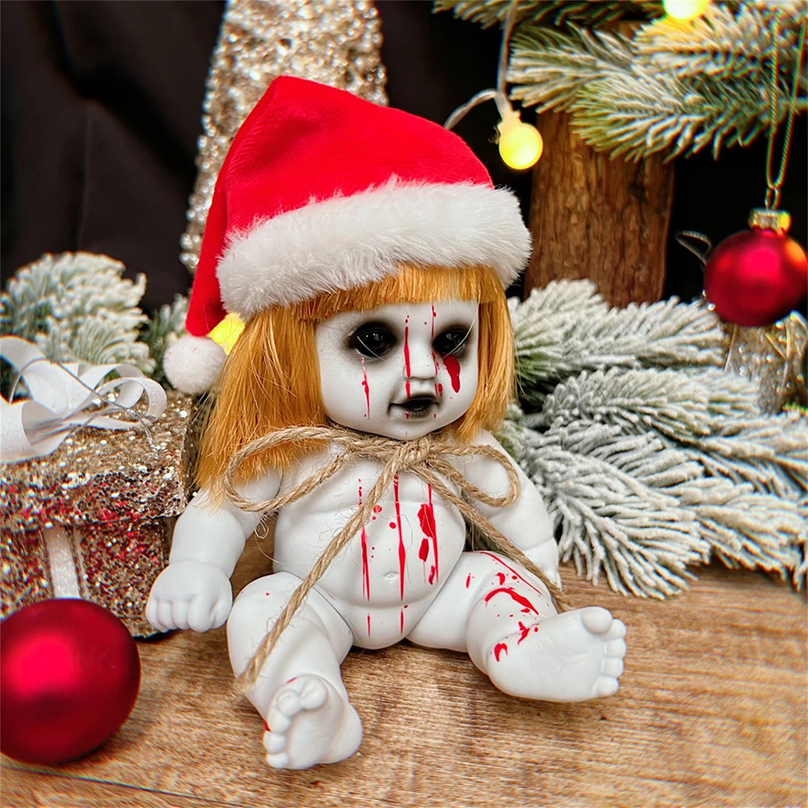 Halloween Scary Doll Christmas Decorations Horror Props for Bar Party Home Decor Spooky Witch Ghost