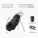 Golf Cart Bag with 14 Way Organizer Divider Top, 35 11 Pockets Premium Cart Bag with Stand, Durable Golf Bags with Handles & Dust Cover & Detachable Dual Strap for Men & Women, Black White