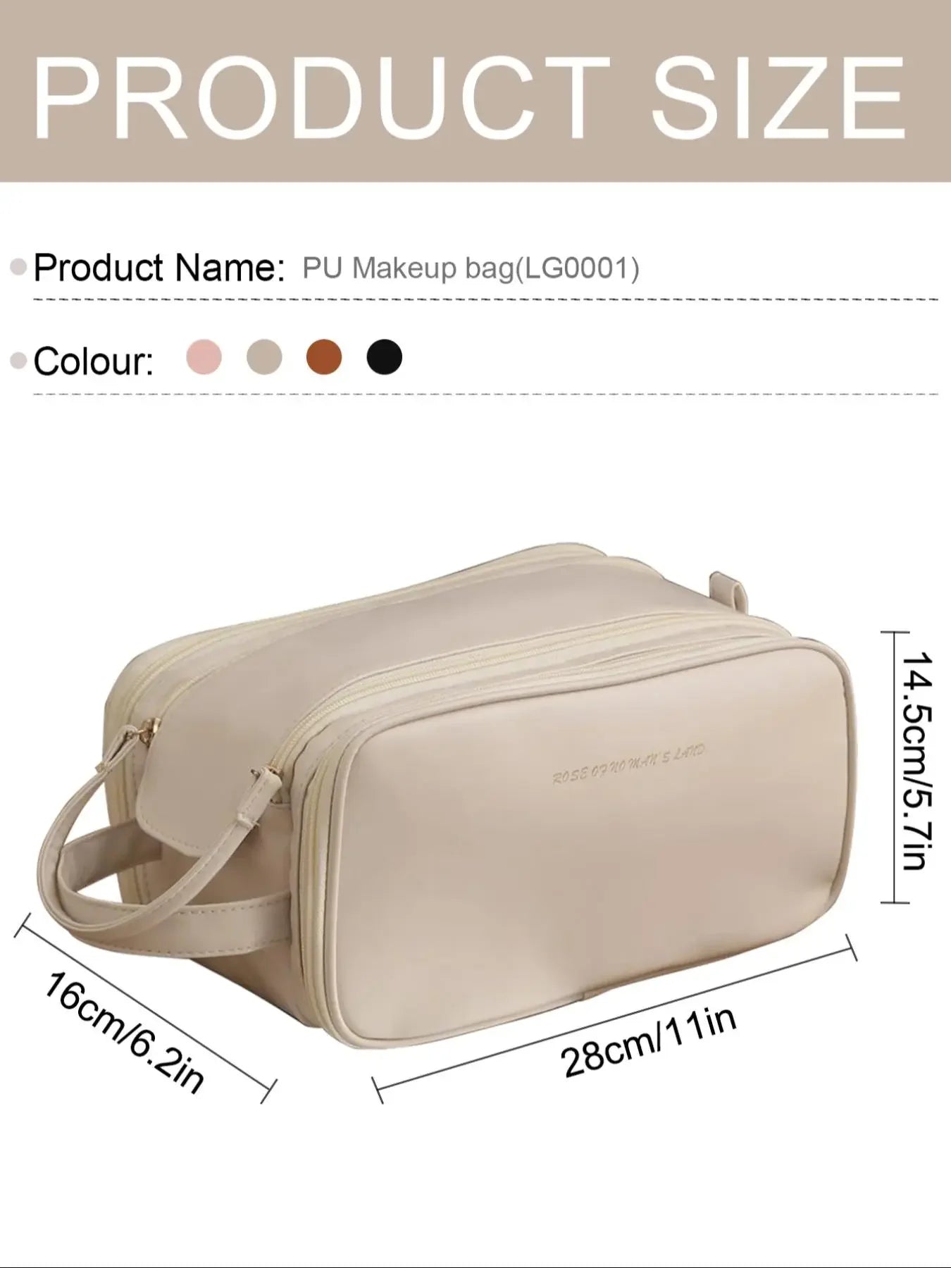 Portable Makeup Bag, Travel Cosmetic Bag, Back to School, Travel Accessories, Zipper Makeup Organizer Pouch, Versatile Storage Bag for Skincare, Lotion, Cream, Lip Balm, Eyeliners, Makeup Brushes, Stationery, Travel Bag, Makeup Tool Organizer