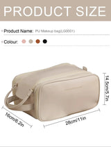 Portable Makeup Bag, Travel Cosmetic Bag, Back to School, Travel Accessories, Zipper Makeup Organizer Pouch, Versatile Storage Bag for Skincare, Lotion, Cream, Lip Balm, Eyeliners, Makeup Brushes, Stationery, Travel Bag, Makeup Tool Organizer