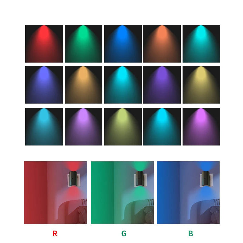 Cylindrical LED Night Light, Baby Bedside Light, RGB Color Changing Tube Light, Small Night Light, Indoor Lighting Decoration Light