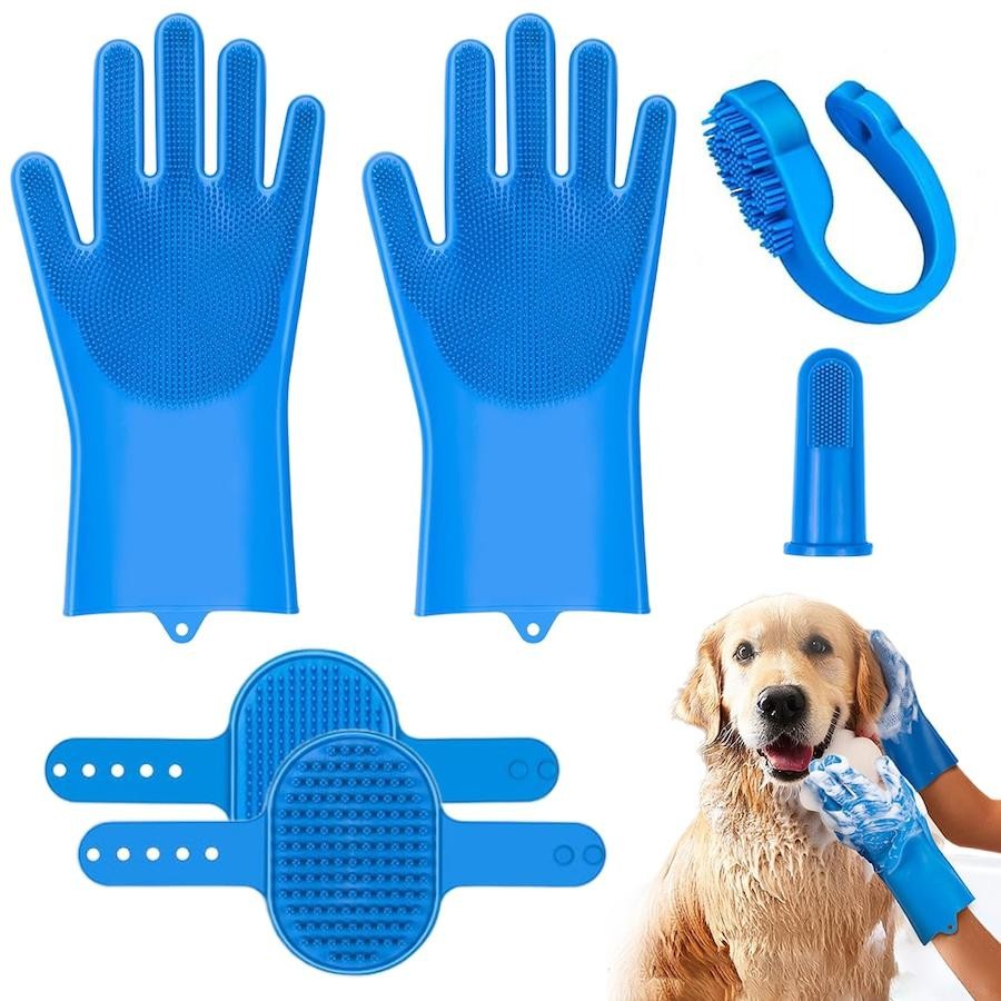 6-Piece Dog & Cat Bathing and Grooming Kit