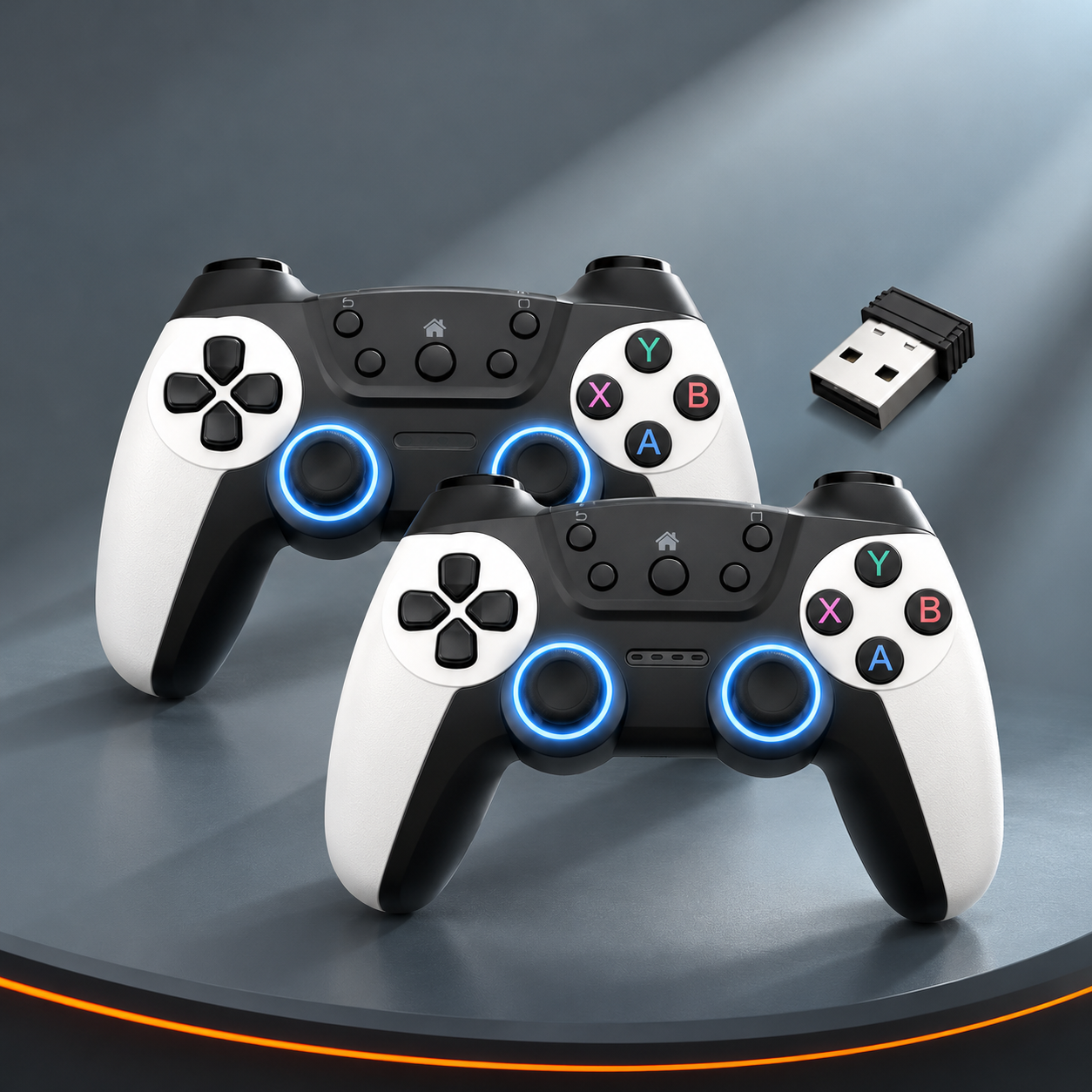 2.4G Wireless Dual Gamepad – White