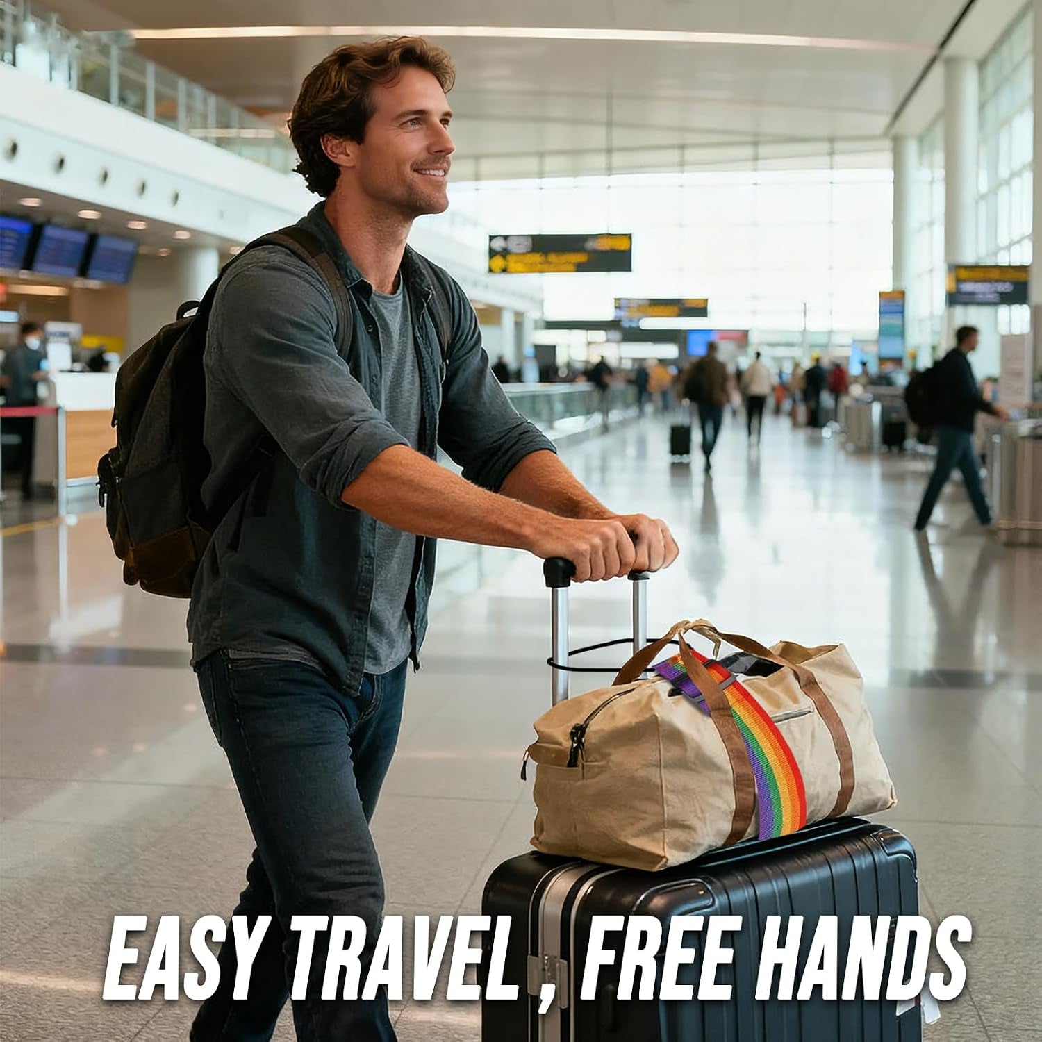 Adjustable Luggage Connector Straps (4PCS)
