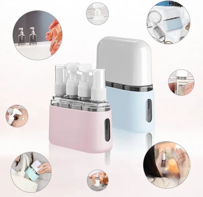 Travel Bottle Set, 8-Pack TSA Approved Travel Size Bottles, Travel Container Dispenser, Travel Shampoo Bottles for Cosmetics Conditioner and Lotion