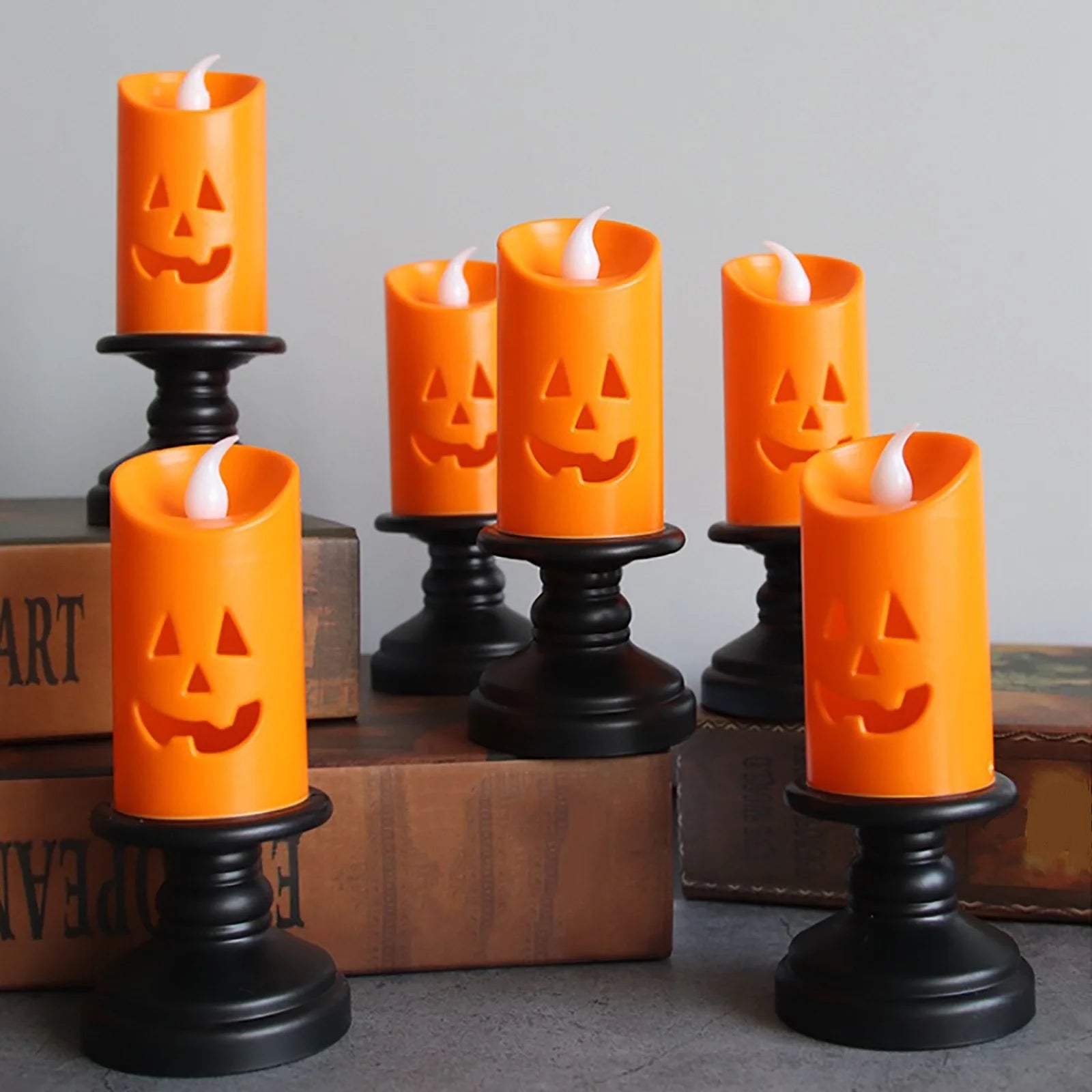 9.84Ft Halloween Pumpkin Lights String, Halloween 20 LED Candle Light Halloween Decoration Pum-Pkin Lantern Pumpkin Decorations