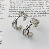 Cross Couple Ring for Women — 925 Sterling Silver, Layered Cross Design, Adjustable