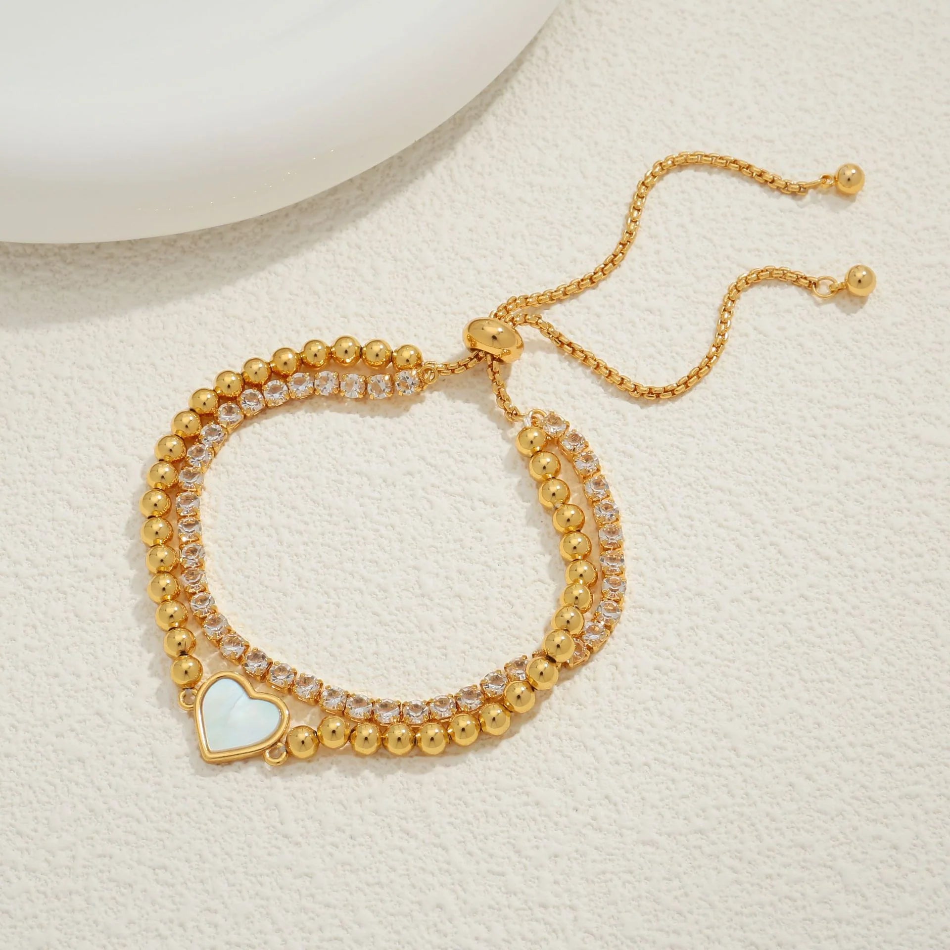 Style Design Hand Jewelry Stacked Chain Splicing Chain Love Bracelet Premium 18K Gold Bracelet
