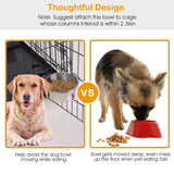 1Pc M Size Stainless Steel Dog Bowl Pets Hanging Food Bowl Detachable Pet Cage Food Water Bowl with Clamp Holder