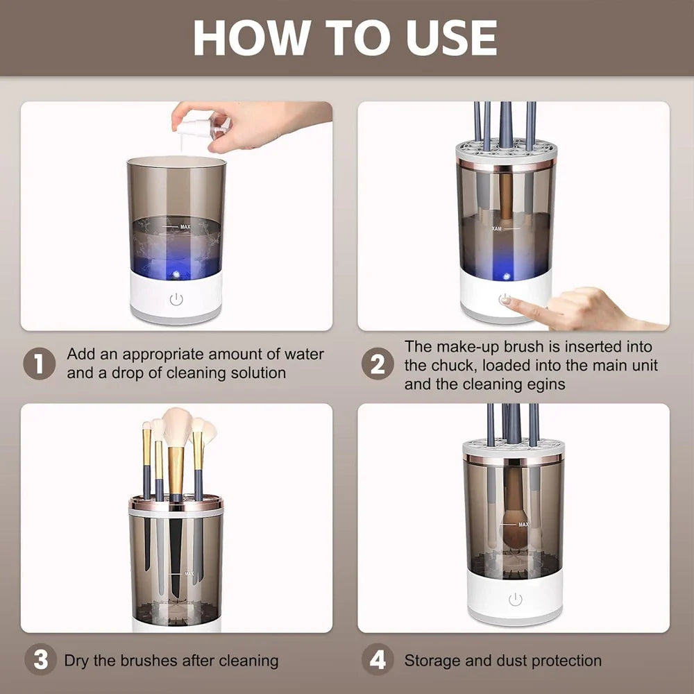Automatic Makeup Brush Cleaner & Dryer Machine