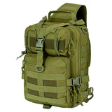 Jupitergear Tactical Military Sling Backpack 15L Shoulder Bag Molle Outdoor Daypack Backpack with Adjustable Strap