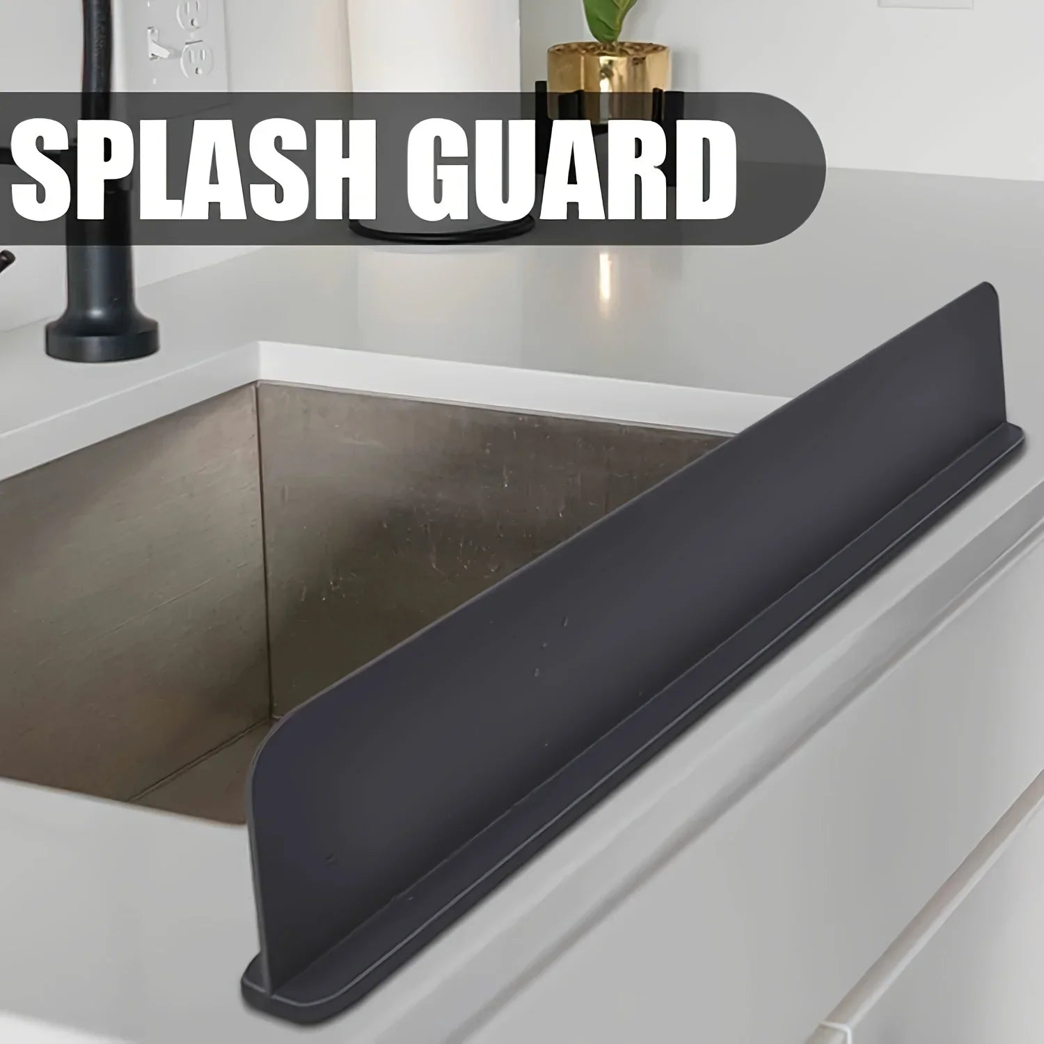Silicone Sink Splash Guard – Waterproof Faucet Splash Protector Mat for Kitchen & Bathroom Sinks
