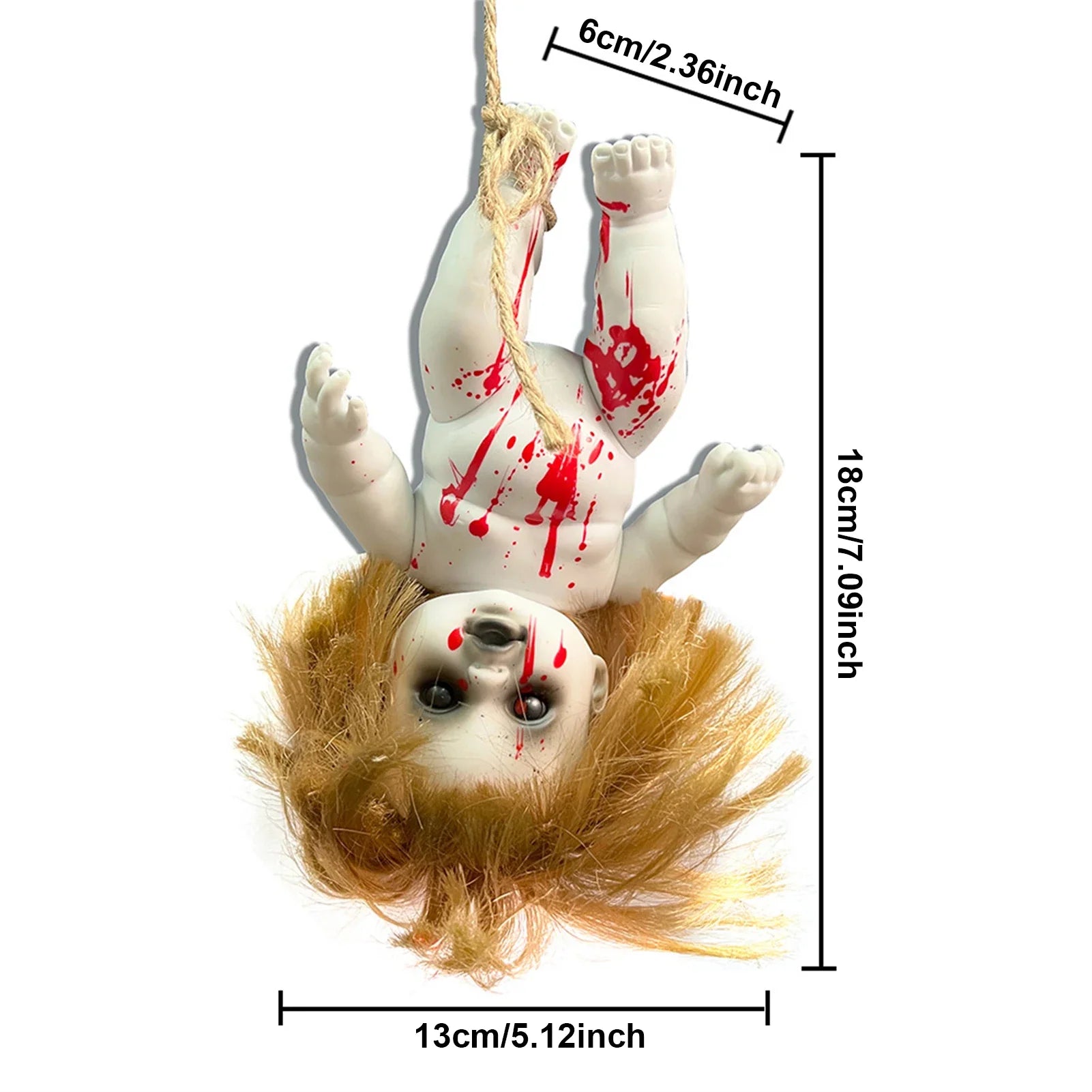 Halloween Scary Doll Christmas Decorations Horror Props for Bar Party Home Decor Spooky Witch Ghost