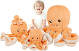 Octopus Plush Toy, Cute Stuffed Animal in 5 Colors 4 Sizes for Gift