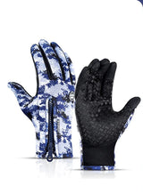 Heated Winter Gloves Touch Screen Riding Motorcycle Sliding Waterproof Sports Gloves with Fleece