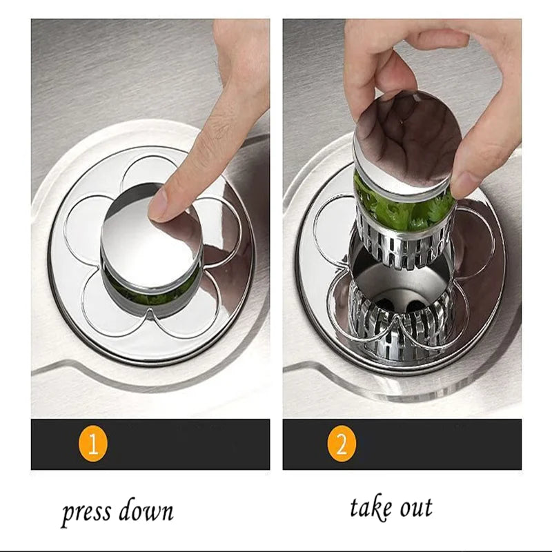 Universal Pop-Up Sink Stopper and Drain Plug for Bathroom Washbasins and Bathtubs