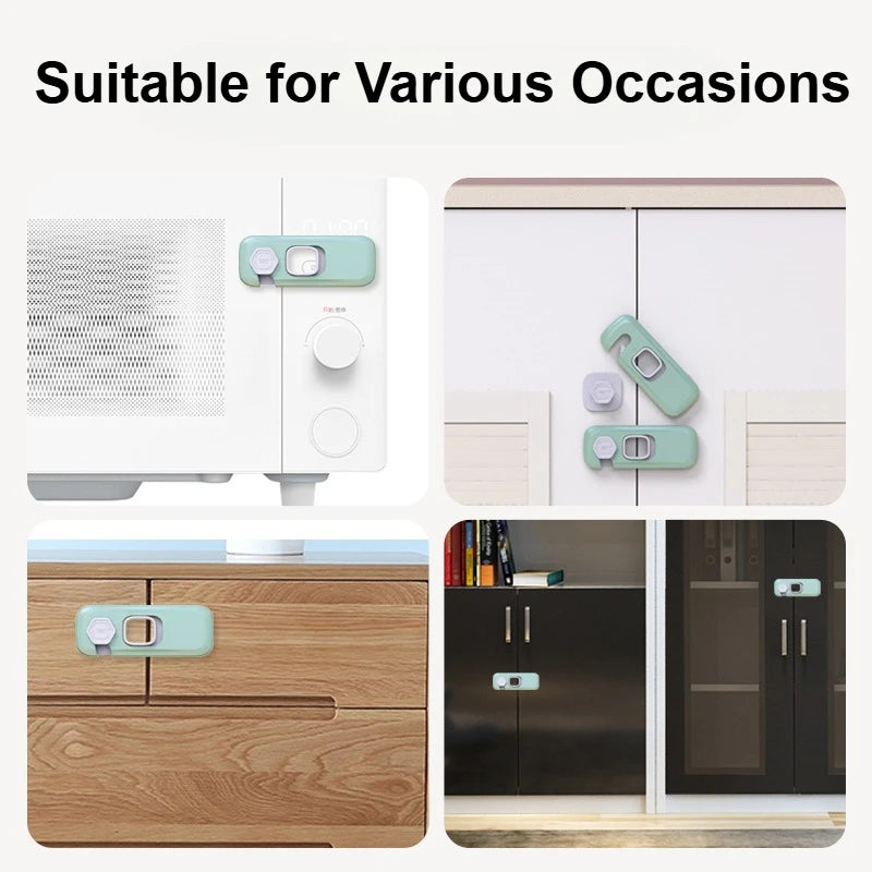 Child Proof Refrigerator Lock – Baby Safety Cabinet & Freezer Door Lock with Strong Adhesive