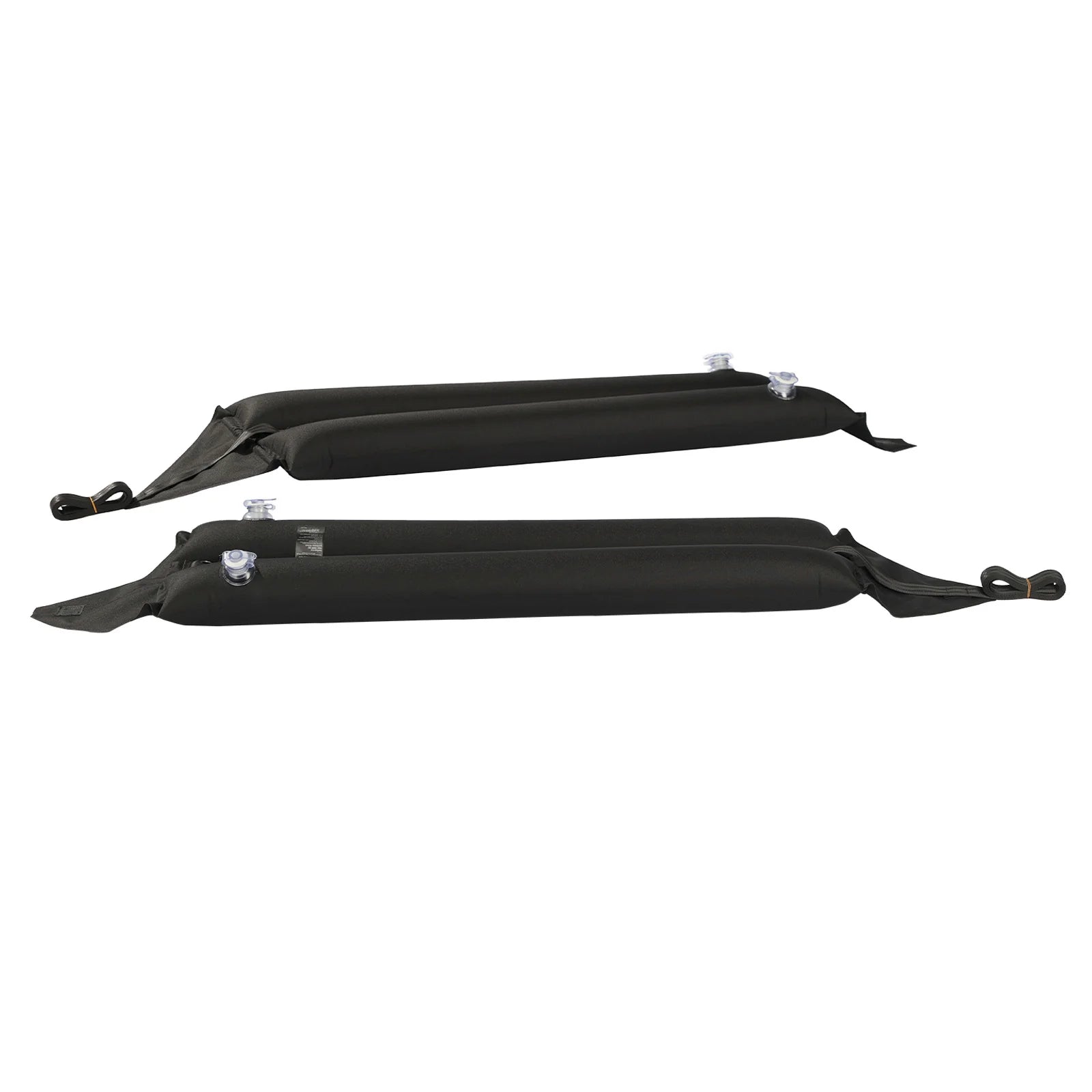 Inflatable Soft Roof Rack Bars, 37.6-Inch Universal Car Roof Rack Pads, 88LBS Loading Luggage Kayak Carrier with 2 Tie-Down Straps & Ropes, Hand Air Pump, Storage Bag for Canoes Surfboards Sups
