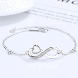 Heart Chain Bracelet for Women — 18K Gold Plated, Infinite Heart Link, Gift-Ready