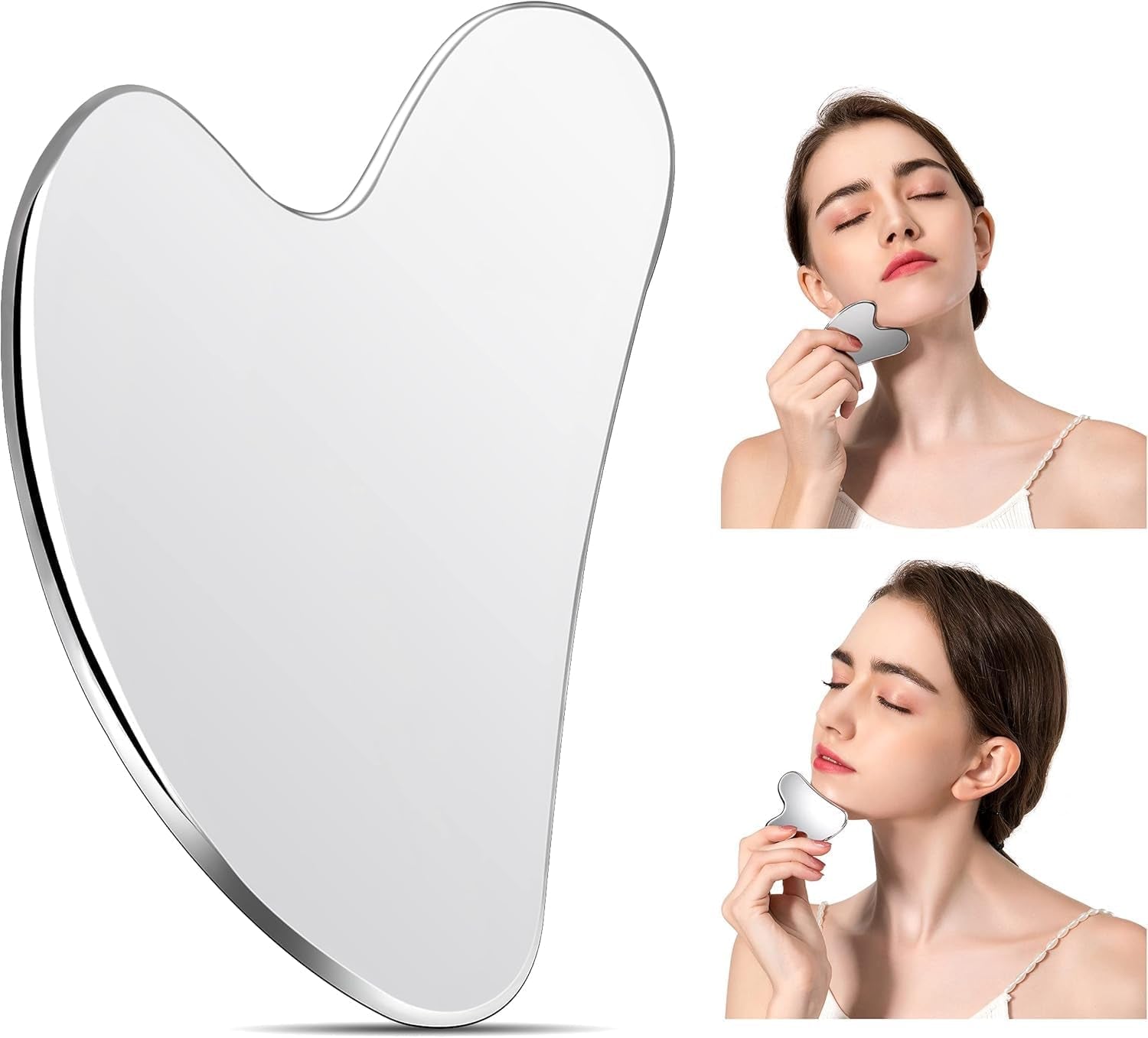 Stainless Steel Gua Sha Tool – Face & Body Massager