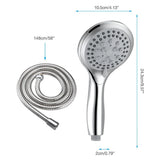 High Pressure Shower Head 5 Settings Handheld Shower Heads Spray with 5 FT Hose