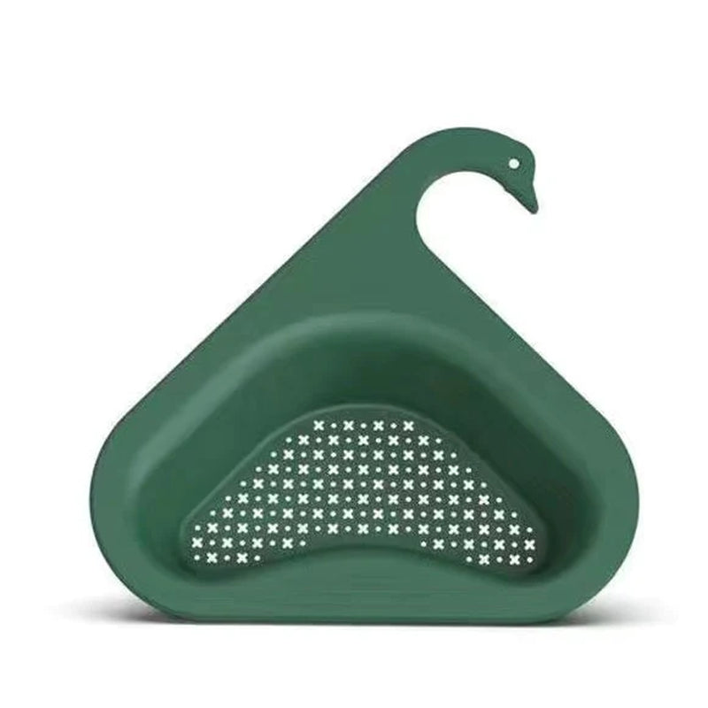Household Sink Hanging Fruit and Vegetable Filter Water Drain Basket Kitchen Dry and Wet Separation Swan Drain Basket