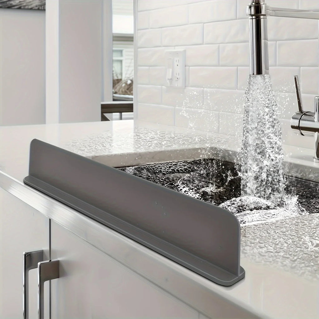 Silicone Sink Splash Guard – Waterproof Faucet Splash Protector Mat for Kitchen & Bathroom Sinks