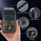 Mens USB Electric Shaver Trimmer Razor Rechargeable Hair Beard Shaving Machine