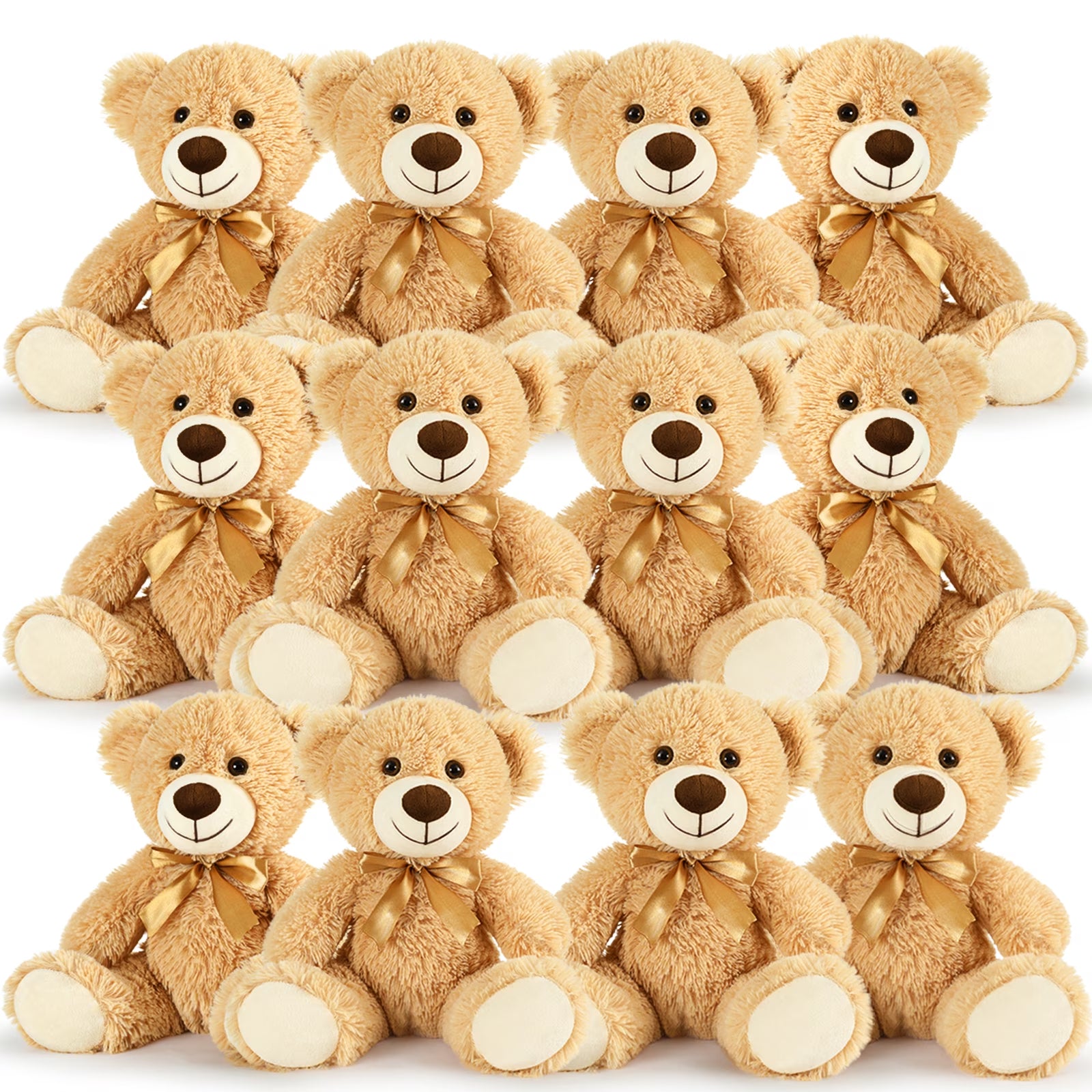 12 Packs Teddy Bear 14" Bulk Stuffed Animals Baby Shower Plush Toy