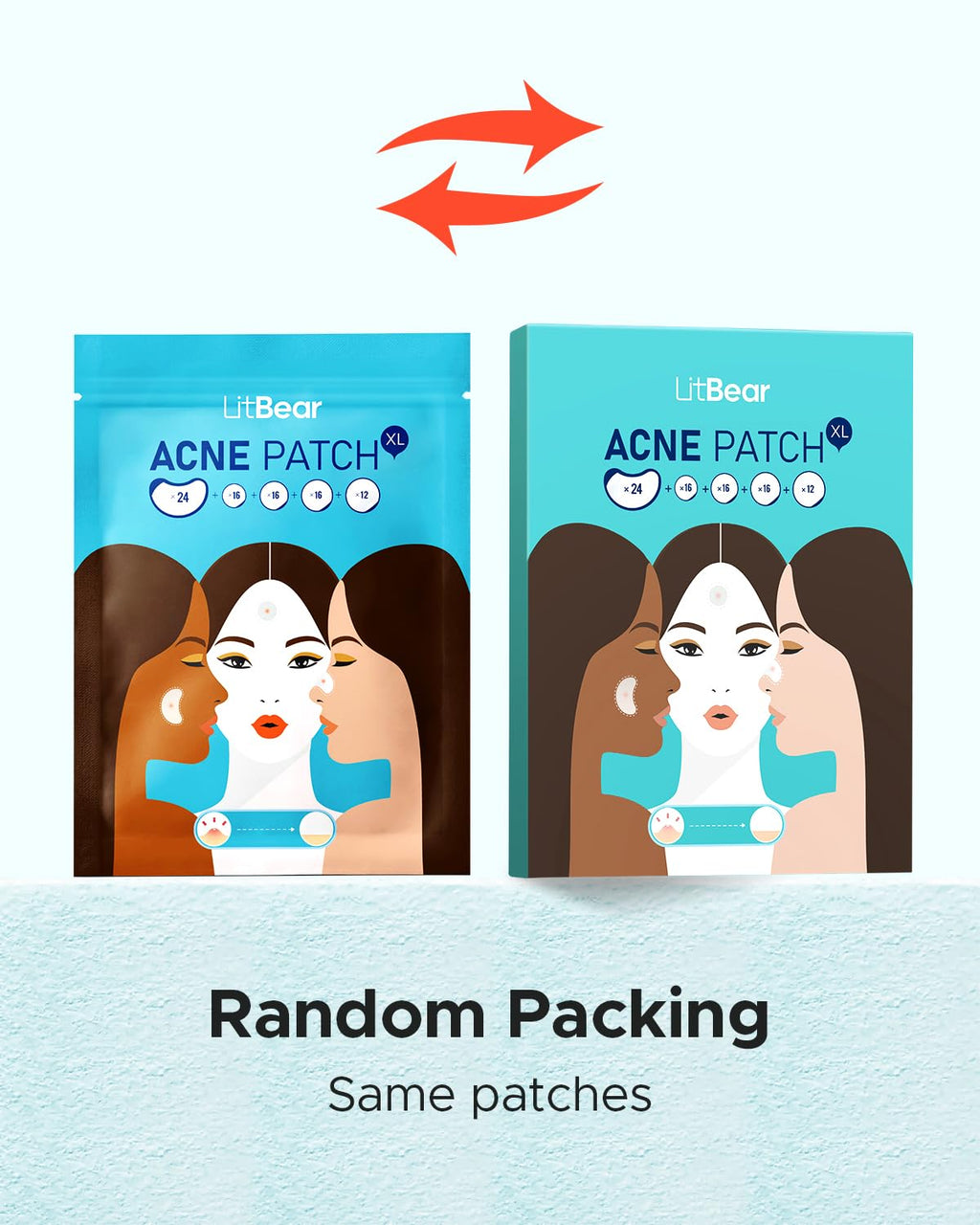 Large Hydrocolloid Acne Patches – Tea Tree Pimple Patches